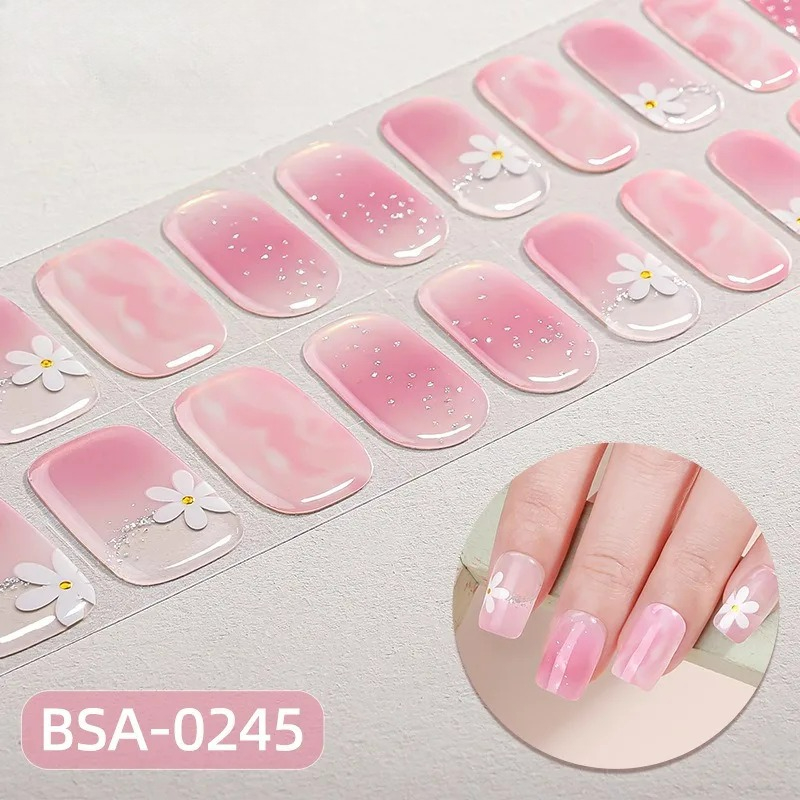 Full Cover Adhesive - Strisce per Unghie in Gel Semi-Indurite